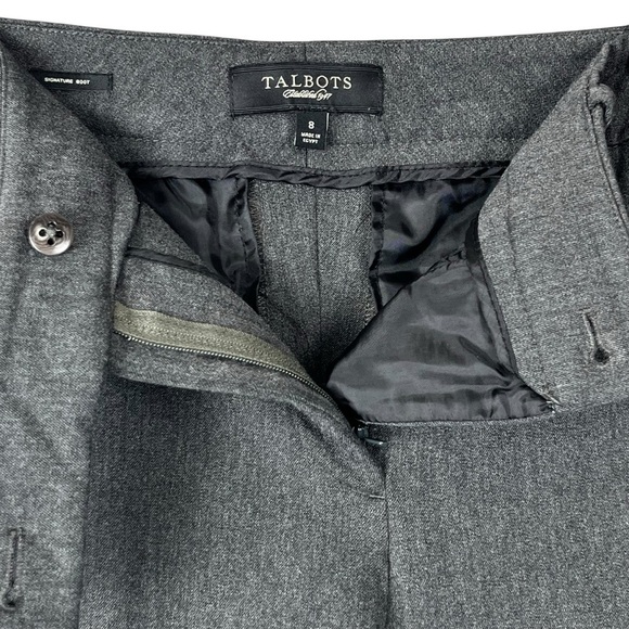 Talbots Signature Boot Grey Career Trousers Size 8 - Picture 11 of 15